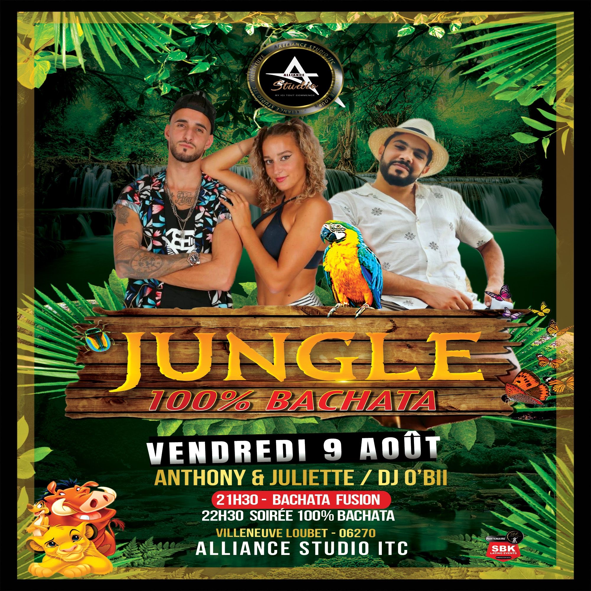 Flyer - COURS & SOIREE JUNGLE 100% BACHATA