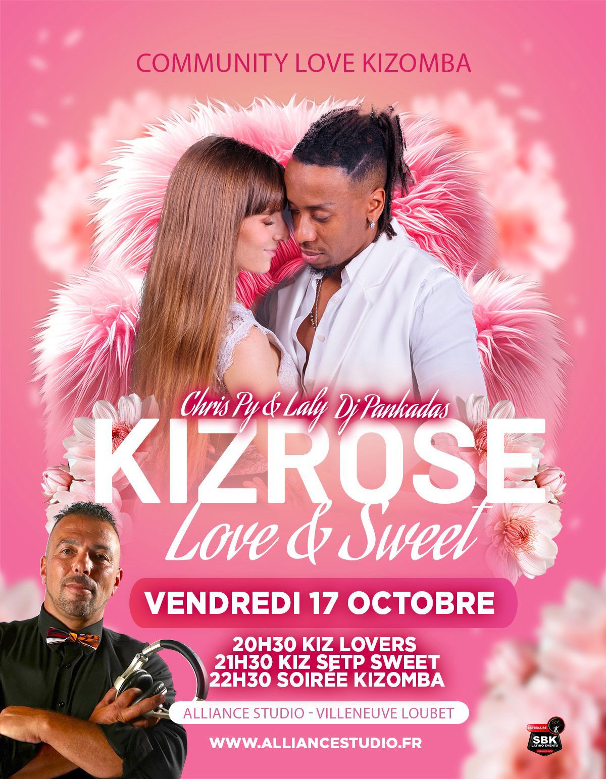 Flyer - Cours et soirée Kiz Rose