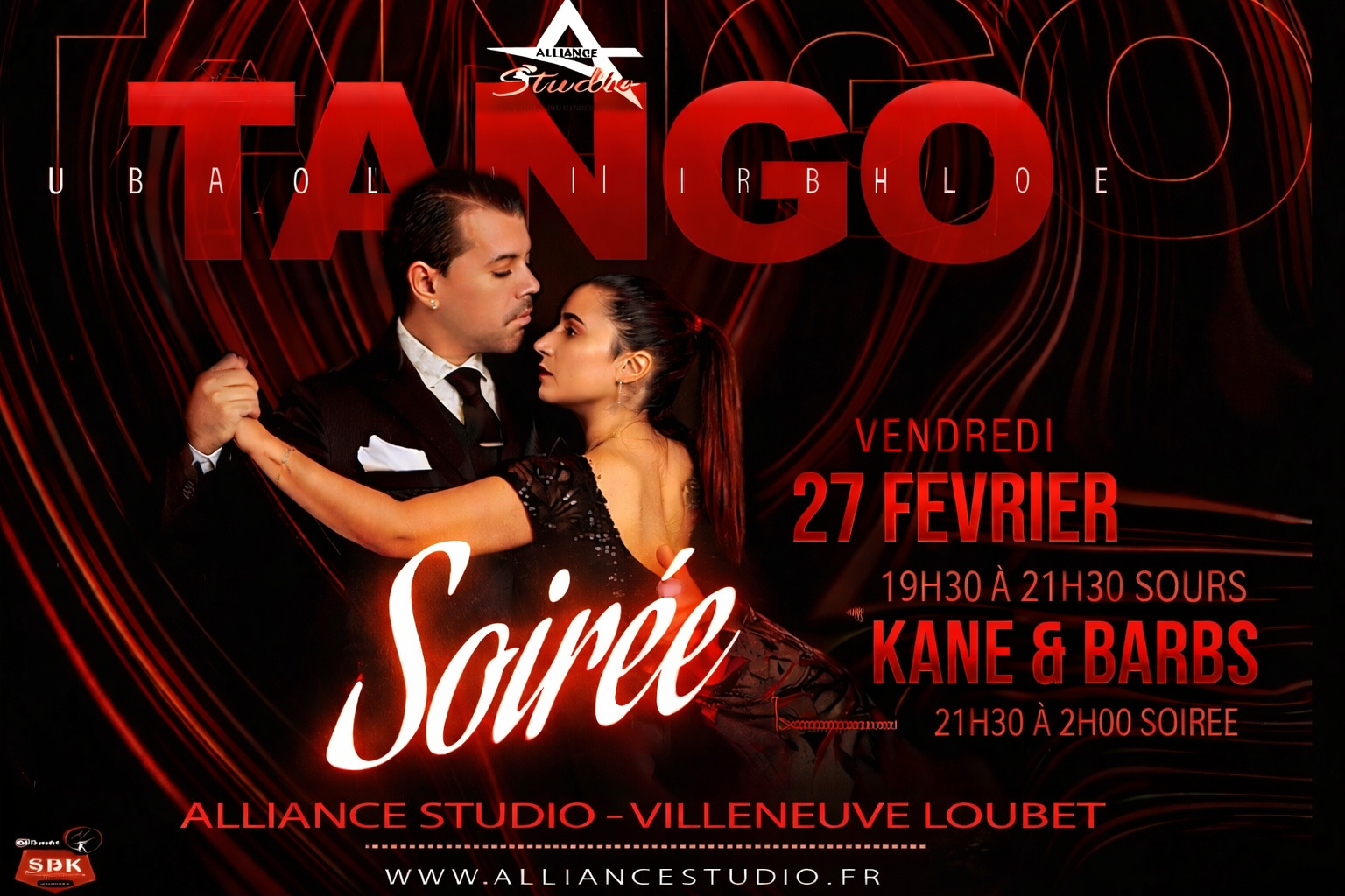 Flyer - 27 février - SOIRÉE TANGO